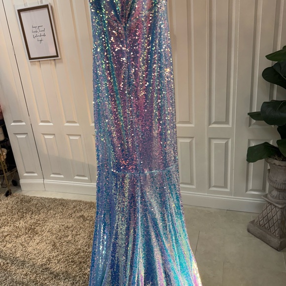 Dazzle in Iridescent Shimmer: The Portia & Scarlett Celestial Goddess Gown